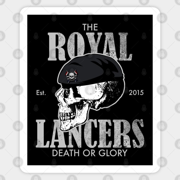 Royal Lancers (distressed) Sticker by TCP